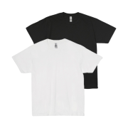 Gildan Light Cotton T-Shirt White Black (2Pack)