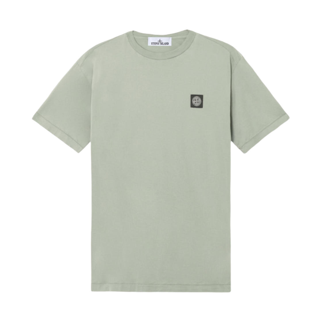 K1S1521000-39S0013-V0055 Stone Island 2100039 60/2 Cotton Jersey Slim Fit T-Shirt with Compass Logo Patch Sage Green - 25SS