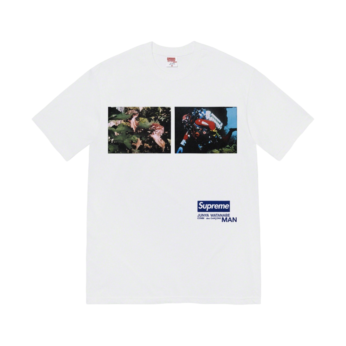슈프림 x 꼼데가르송 준야 와타나베 맨 네이쳐 티셔츠 화이트 - 21FW(Supreme x Comme des Garcons Junya Watanabe Man Nature T-Shirt White - 21FW)