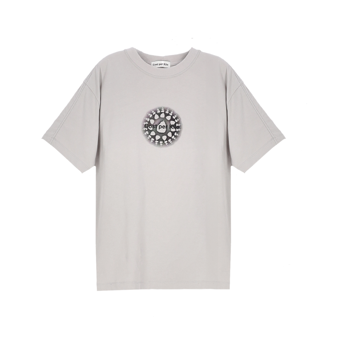 CK25SSTS04_GR Cost Per Kilo Granade Logo S/S Tee Grey