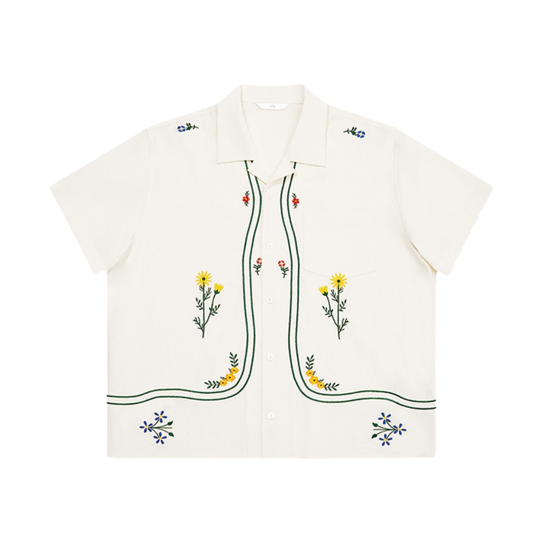 에스티유 플라워리 엠브로더리 셔츠 오프화이트(STU Flowery Embroidery Shirt Off-white)