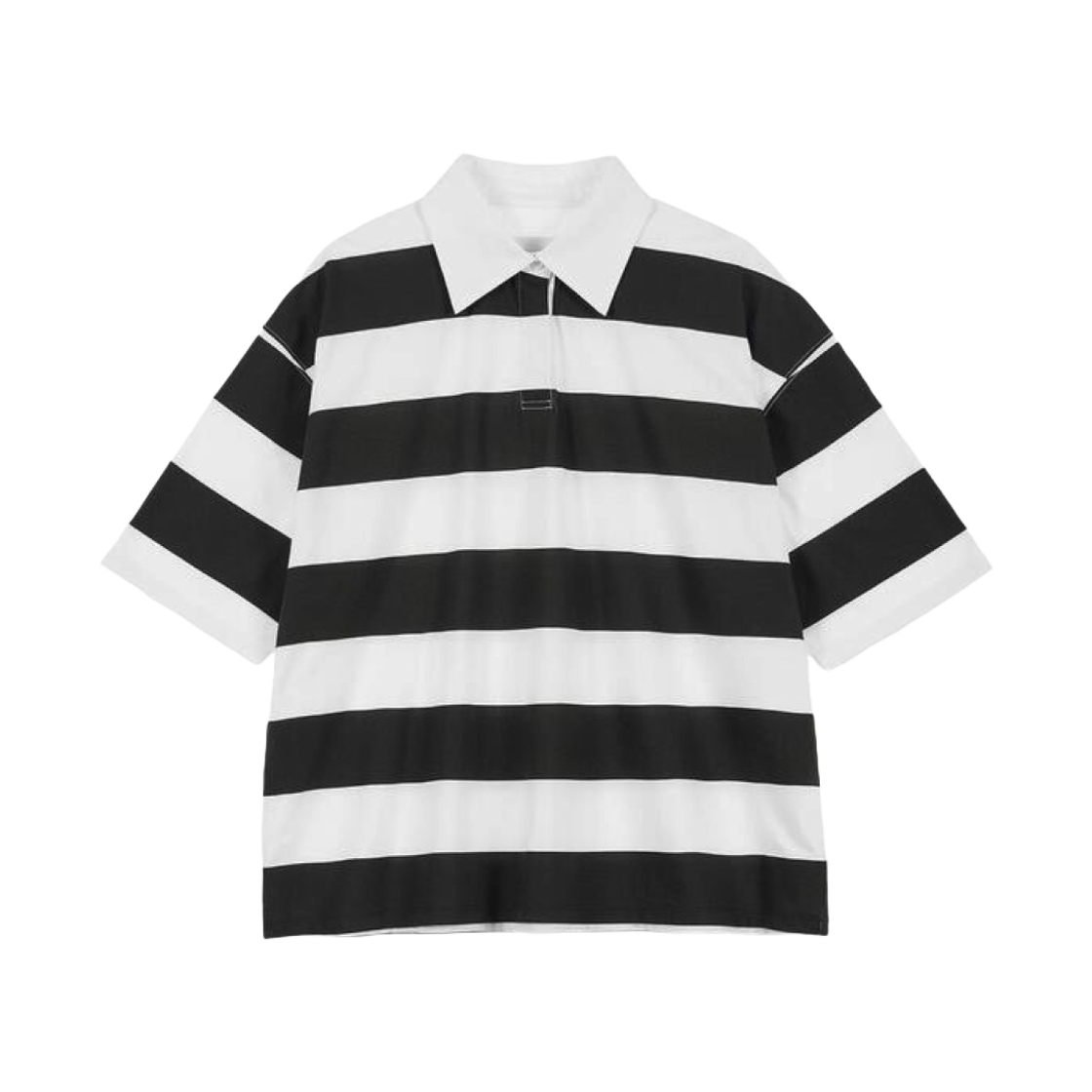 다이닛 클래식 럭비 하프 티셔츠 블랙(Deinet Classic Rugby Half T-Shirts in Black)