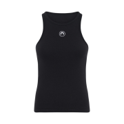 (W) Marine Serre Organic Cotton Rib Tank Top Black