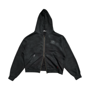 PACOSPLY Dirty Metal Zip Up Hoodie Black