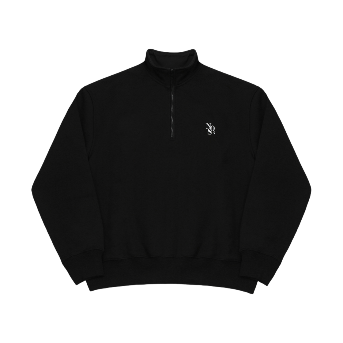 NOS7 메인 로고 하프 집업 블랙(NOS7 Main Logo Half Zip Up Black)