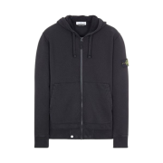 Stone Island 64251 Cotton Fleece Full Zip Hooded Dark Grey - 22SS