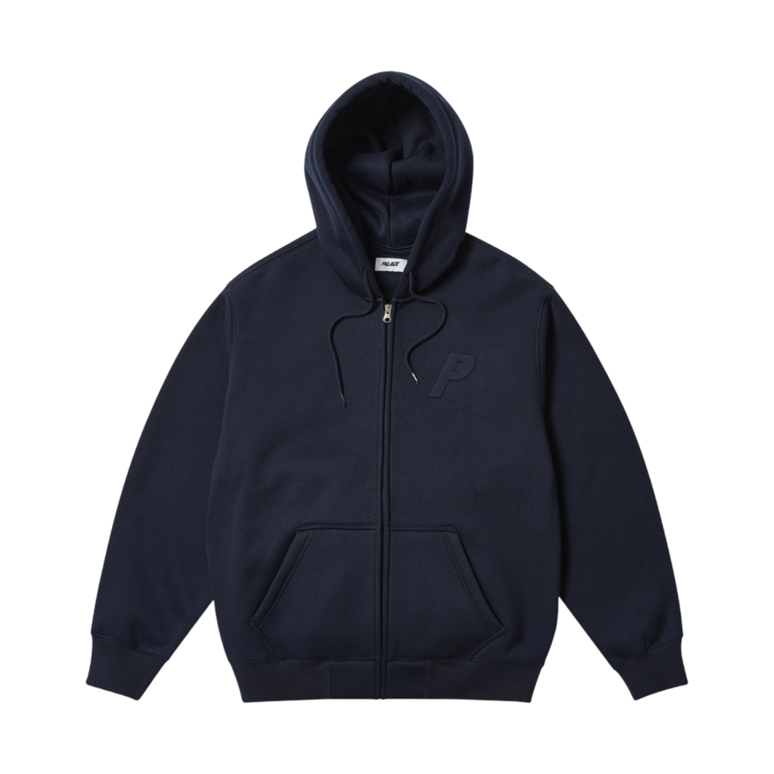 - Palace Thermal Embossed P3 Zip Hood Navy - 24FW