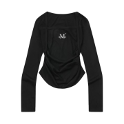 MUCENT Mia Layered Top Cardigan T Black