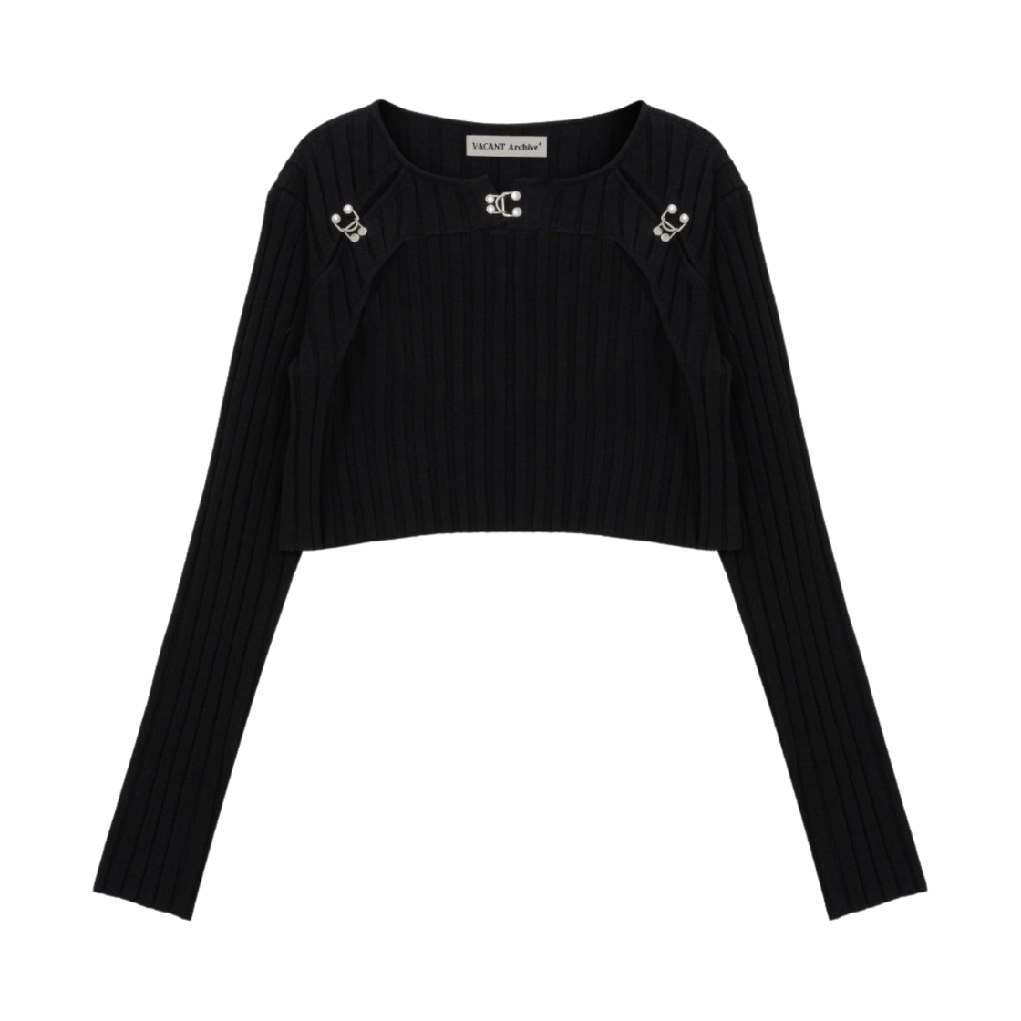 베이컨트 아카이브 우먼 트루드 후크드 볼레로 가디건 블랙(Vacant Archive Women Trued Hooked Bolero Cardigan Black)