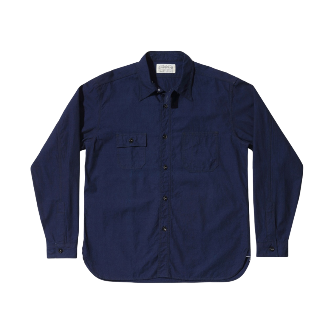 슈가 케인 픽션 로맨스 6온즈 샴브레이 워크 셔츠 네이비2(Sugar Cane Fiction Romance 6 oz. Chambray Work Shirt Navy2)