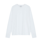 VIS A VIS Long Sleeved Crew Neck Tee Shirt White