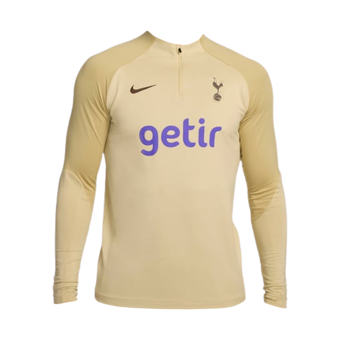 나이키 토트넘 홋스퍼 스트라이크 3rd 드라이핏 풋볼 니트 드릴 탑 팀 골드 위트 그래스(Nike Tottenham Hotspur Strike Third Dri-Fit Football Knit Drill Top Team Gold Wheat Grass)