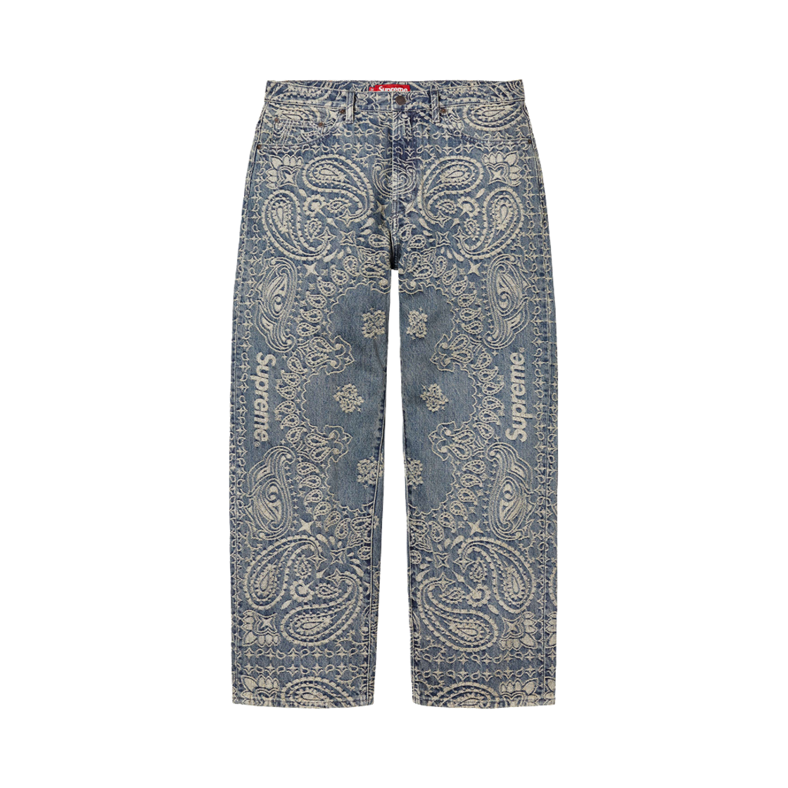 슈프림 반다나 자카드 배기 진 블루 - 25SS(Supreme Bandana Jacquard Baggy Jean Blue - 25SS)