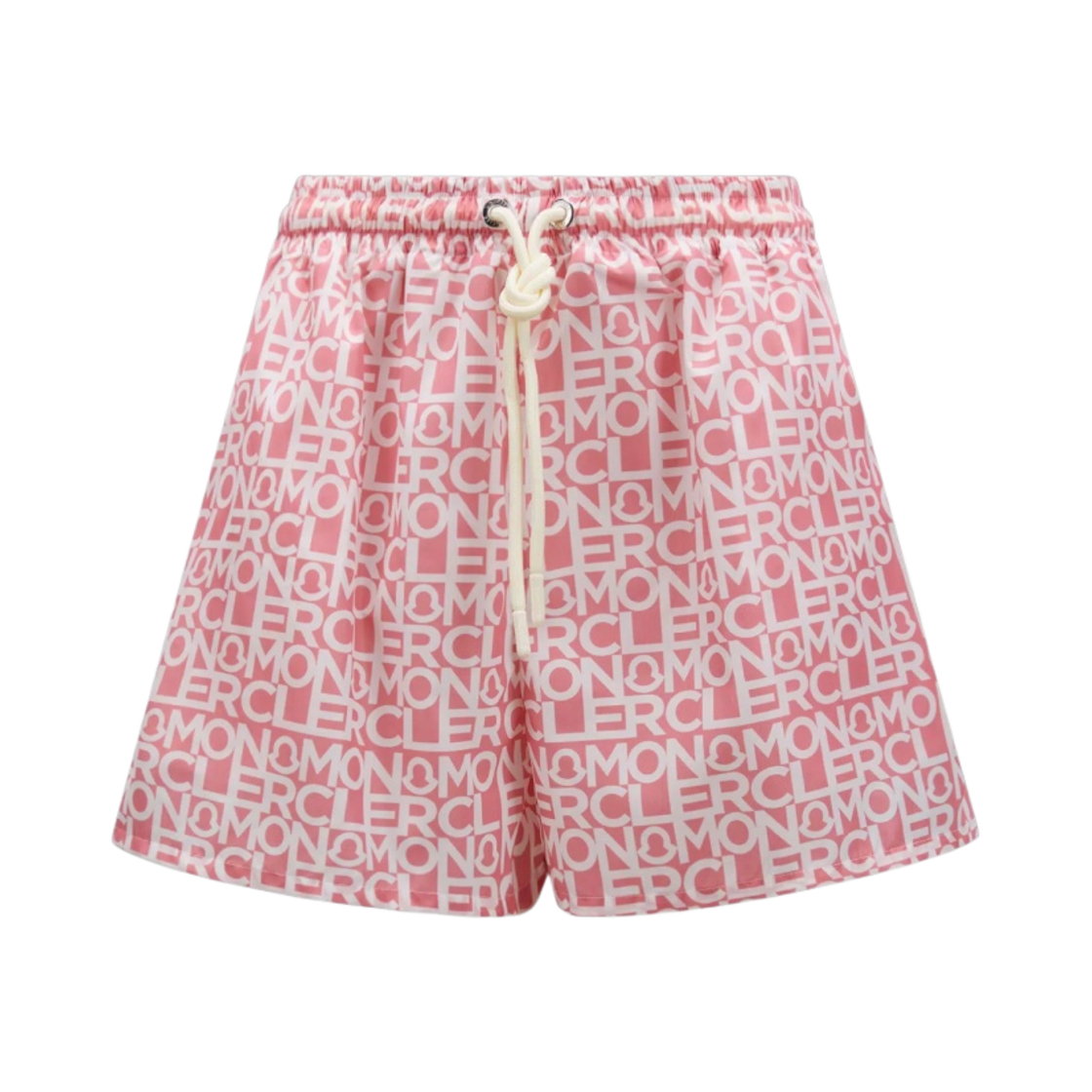 I1-093-2B00014-596S8-F40 (W) Moncler Logo Print Shorts White Pink - 23SS
