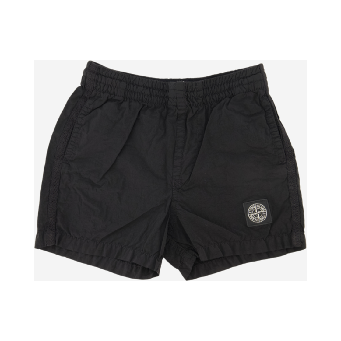 8016B0243-V0029 (Kids) Stone Island B0243 Bermudas Swim Trunks Black - 24SS