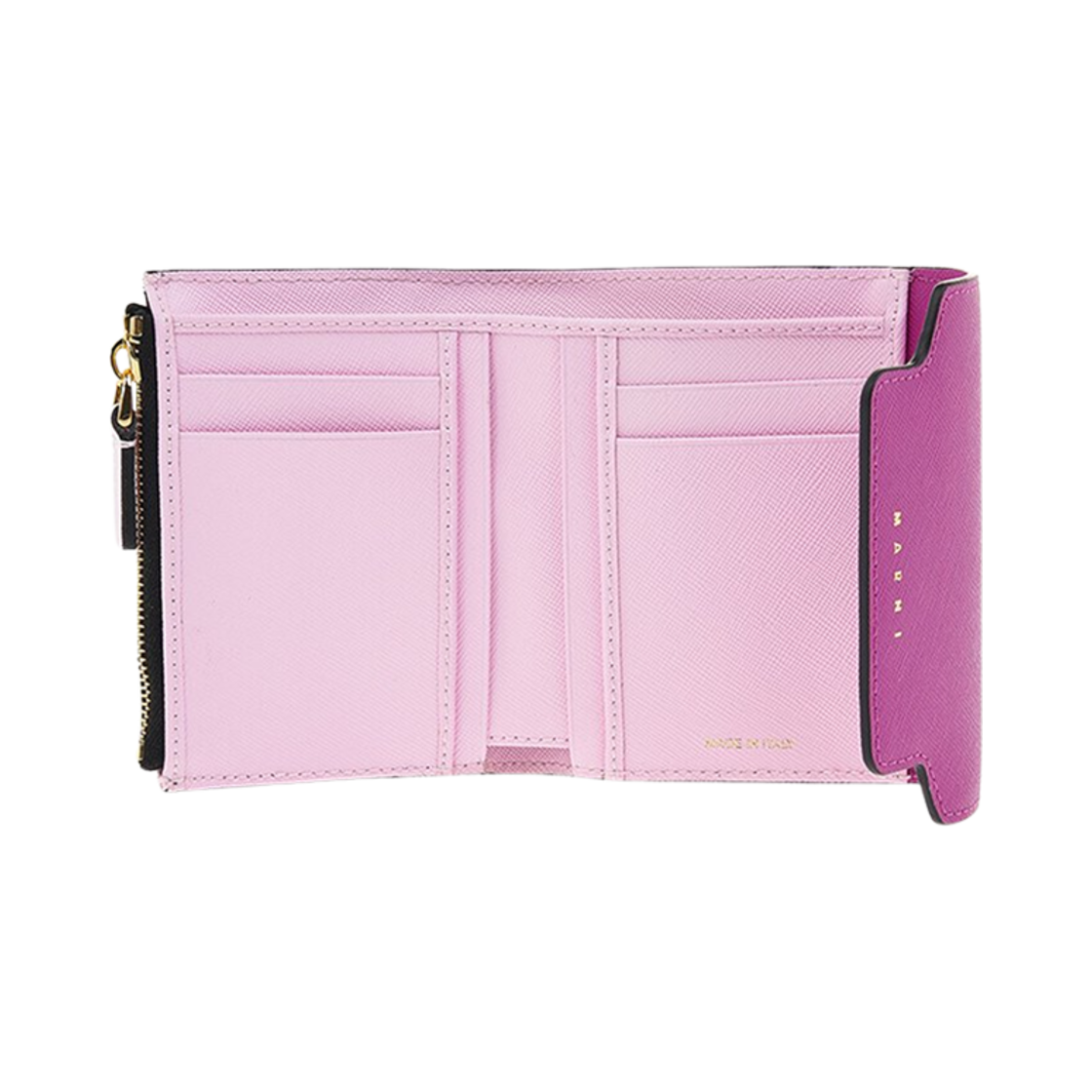 PFMO0052U8-LV520-Z504N Marni Saffiano Tri-Fold Wallet Orchid Rose - #2