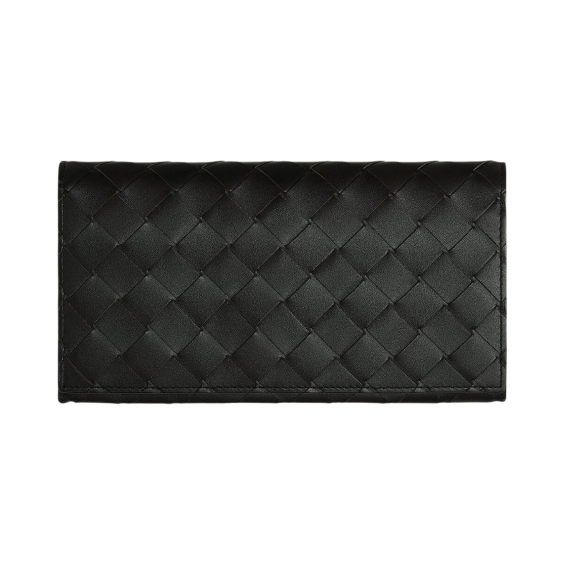 보테가 베네타 인트레치아토 코인 퍼스 장지갑 블랙 그래스(Bottega Veneta Intrecciato Long Wallet With Coin Purse Black Grass) - 1
