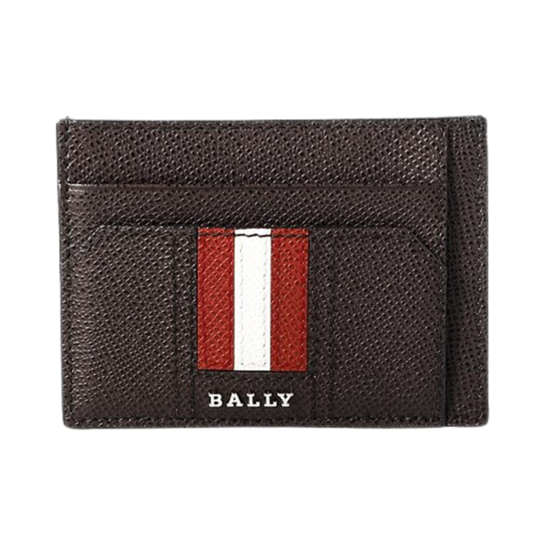 6231937 Bally Tarrik LT Bovine Embossed Card Holder Dark Brown