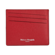 Maison Margiela Grainy Leather Card Holder Red