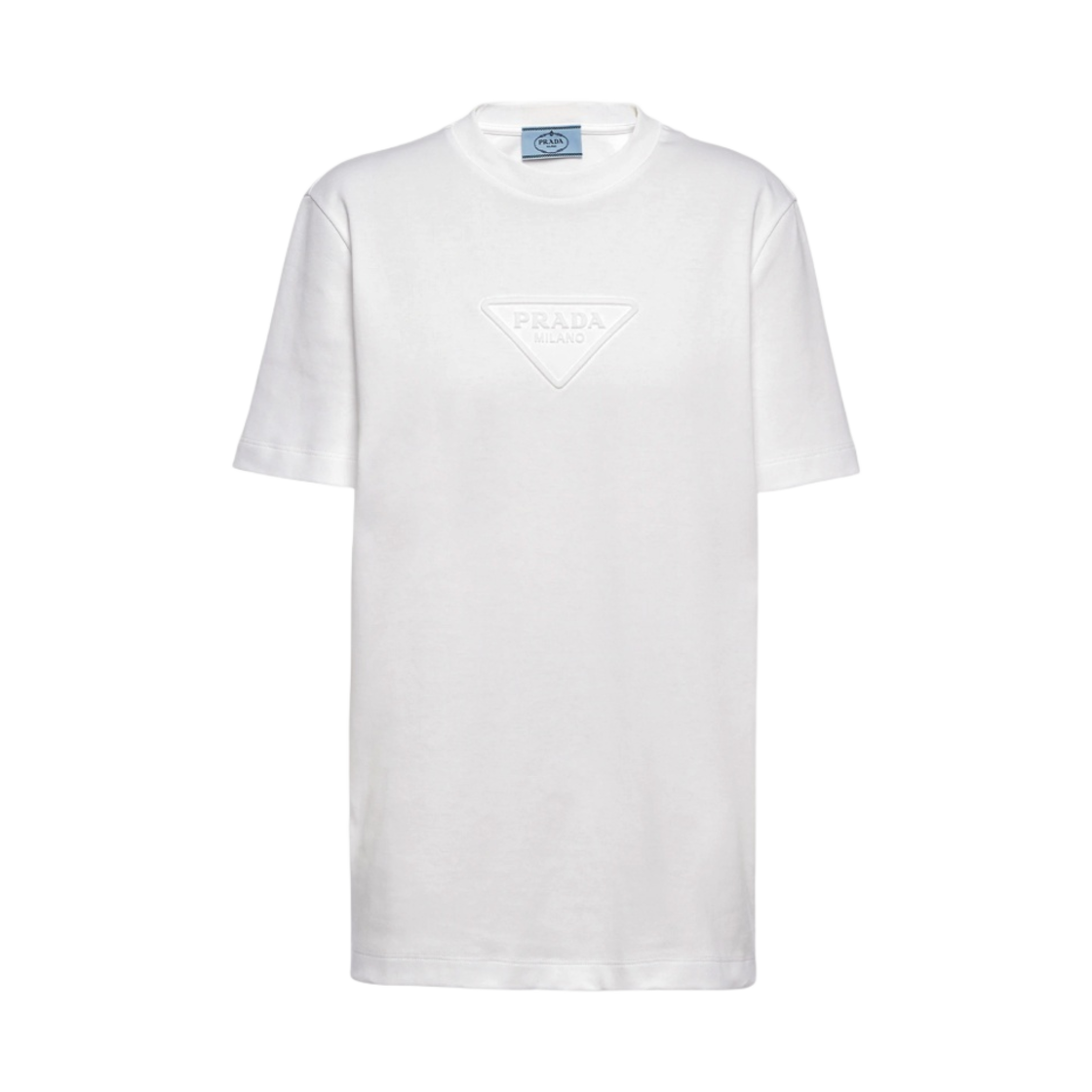 (W) 프라다 인터락 티셔츠 화이트((W) Prada Interlock T-Shirt White) - 1