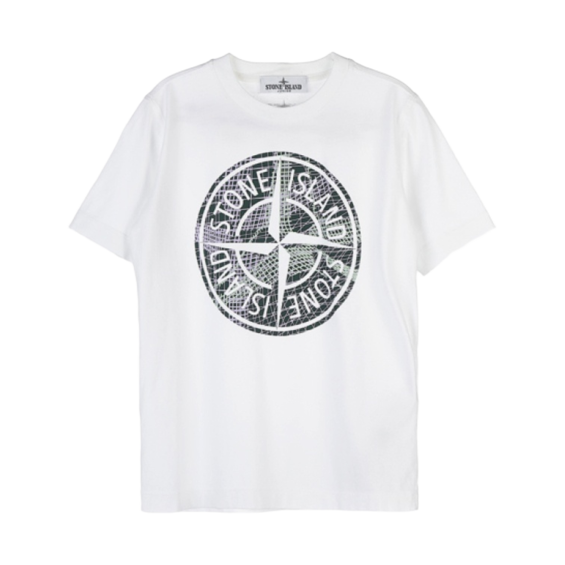 (키즈) 스톤 아일랜드 21072 ‘카모 원' 프린트 티셔츠 화이트 - 23SS