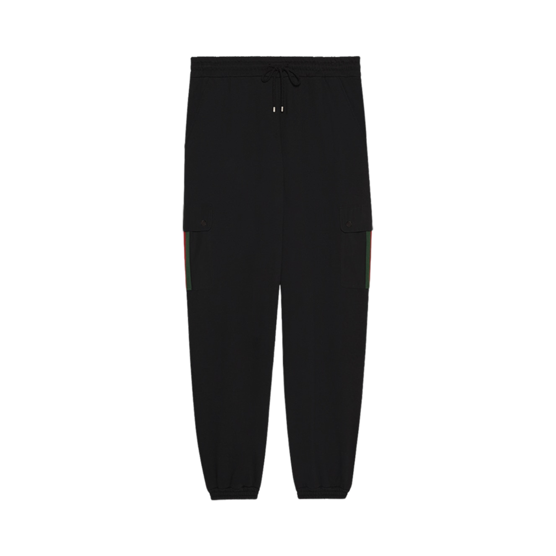 구찌 코튼 저지 조깅 트라우저 웹 블랙(Gucci Cotton Jersey Jogging Trouser with Web Black) - 1