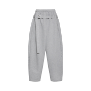 MJD x Koin Seoul Belted Heavy Sweat Baggy Pants Melange Grey