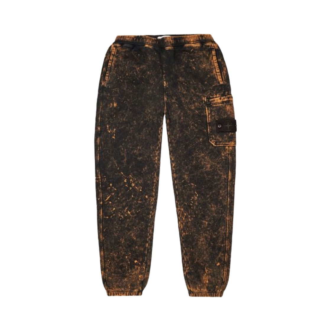 스톤 아일랜드 코튼 플리스 오프-다이 OVD 트리트먼트 카고 조거 오렌지 - 21FW(Stone Island Cotton Fleece Off-Dye OVD Treatment Cargo Joggers Orange - 21FW) - 1