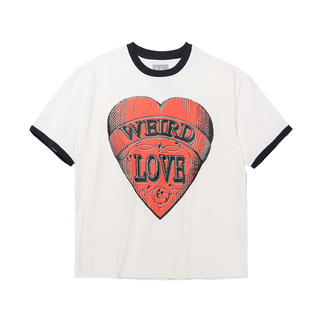 스튜디오위어드 하트 그래픽 티셔츠 오렌지(STUDIO WEIRD Heart Graphic Linger T-shirt Orange)