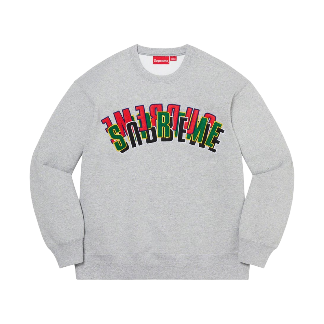 슈프림 스택드 크루넥 헤더 그레이 - 21SS