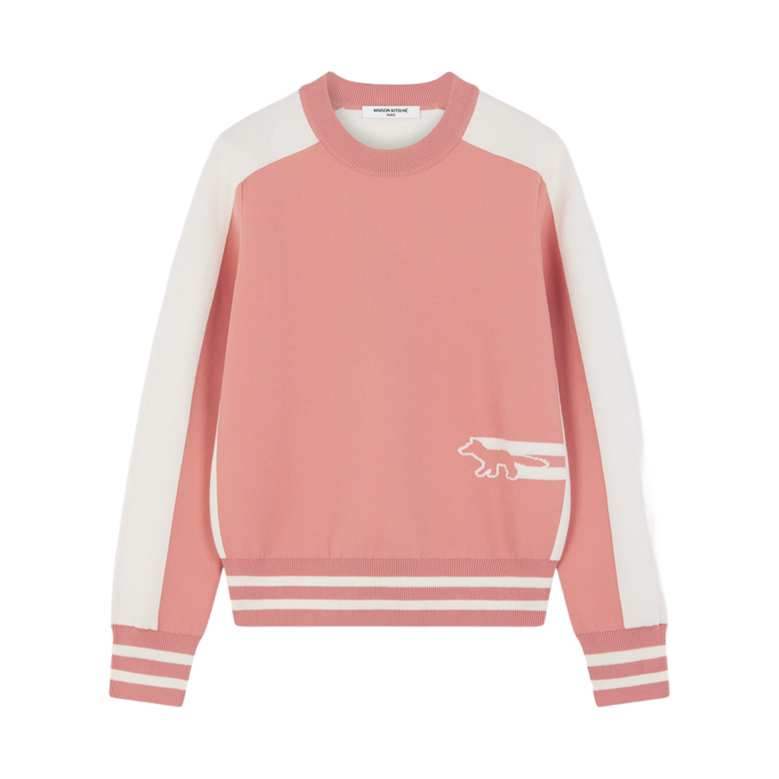 NW00803KM0327-P634 (W) Maison Kitsune Flash Fox Jumper Acer Leaf