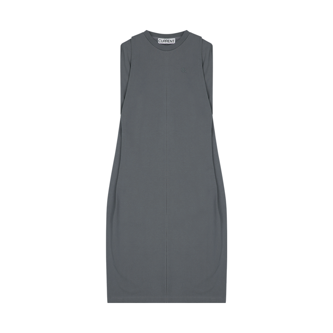 커렌트 슬리브리스 코튼 저지 드레스 그레이(Current Sleeveless Cotton Jersey Dress Gray)