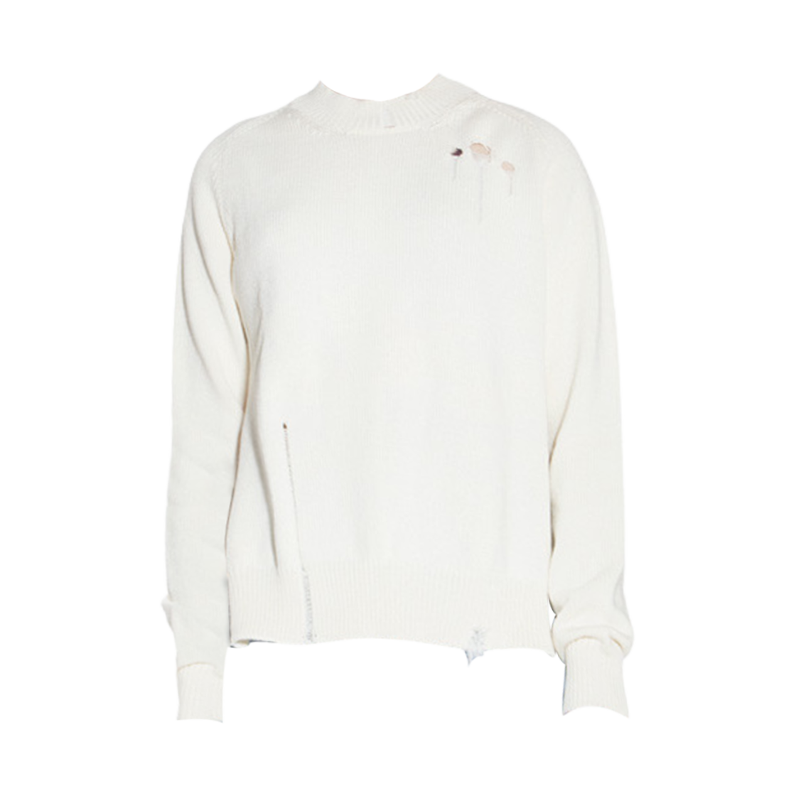 S51GP0256S17982102 (W) Maison Margiela Distressed Sweater Ivory