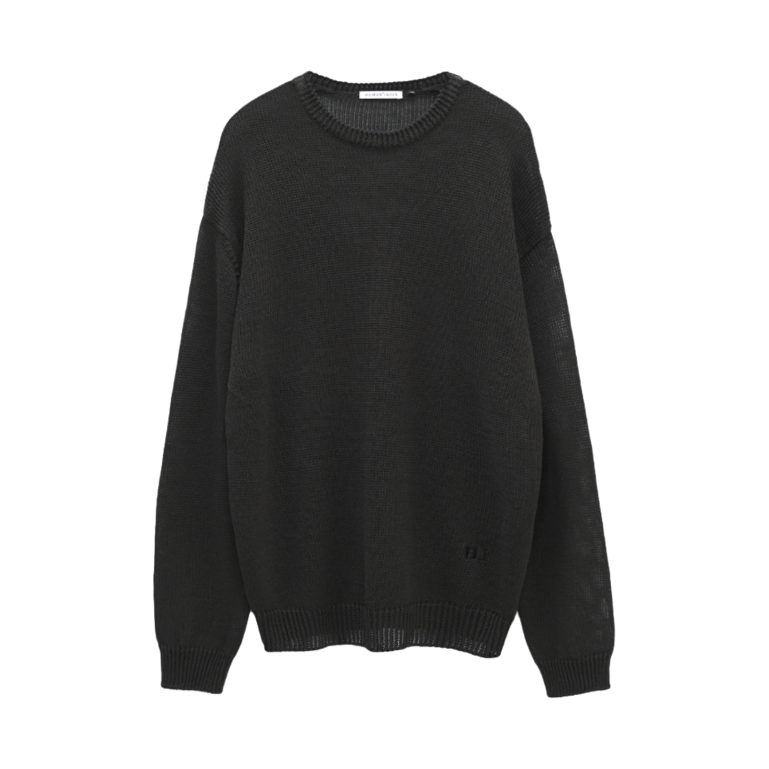 폴리테루 휴먼인덱스 휴먼 루즈드 니트 브라운 차콜