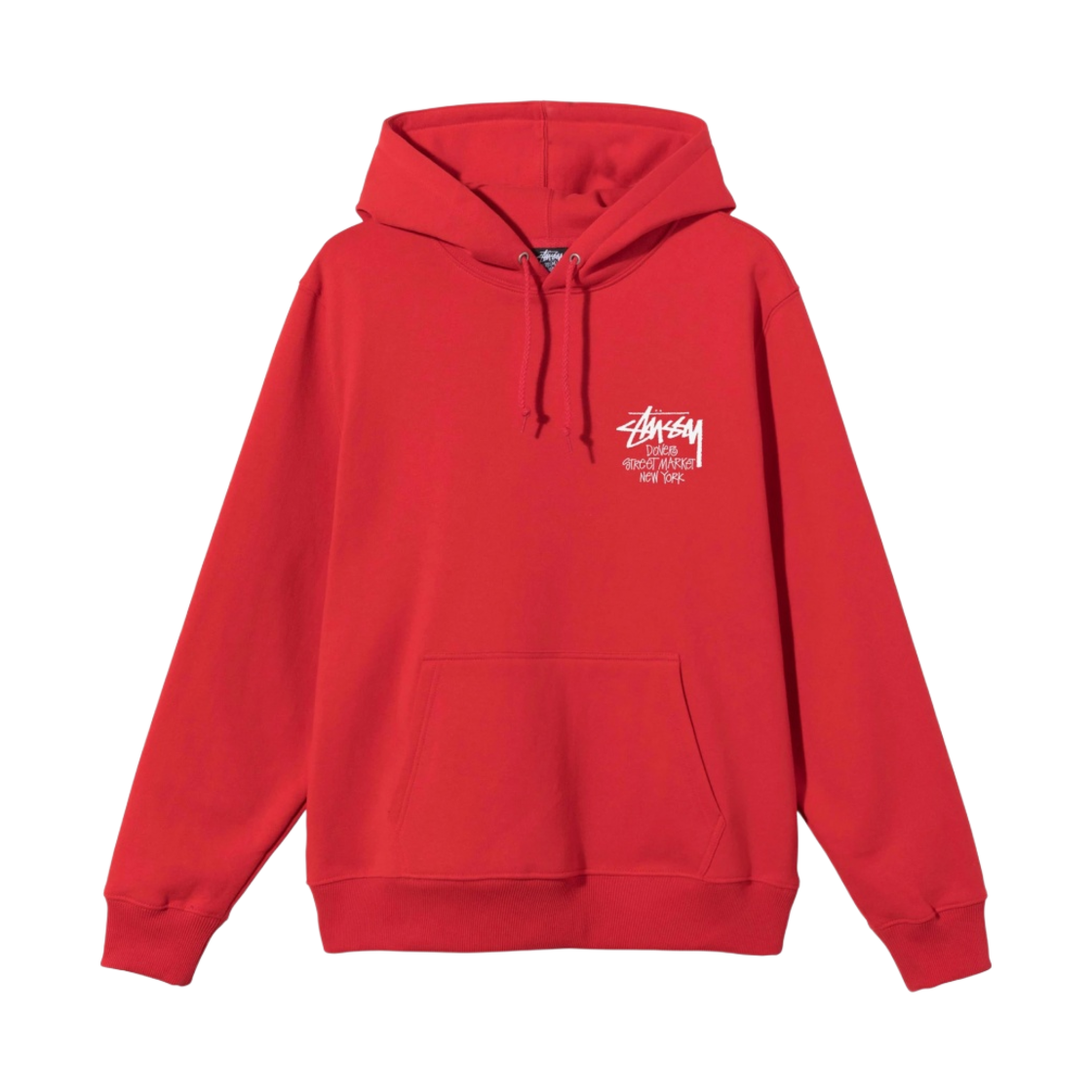 스투시 스탁 도버 스트리트 마켓 뉴욕 후드 레드 2021(Stussy Stock DSM New York Hoodie Red 2021) - 2