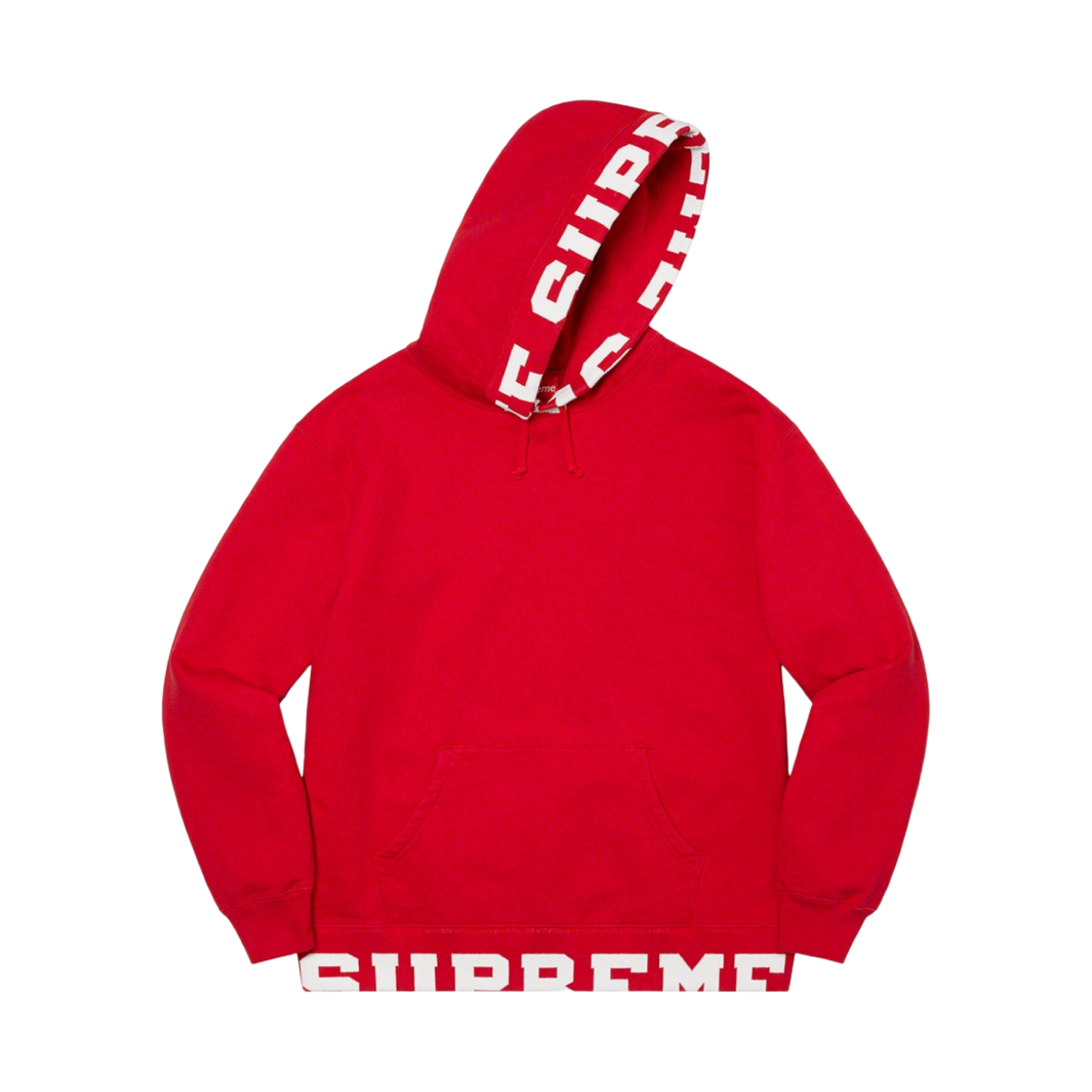 슈프림 크롭 로고 후드 스웨트셔츠 레드 - 21SS(Supreme Cropped Logos Hooded Sweatshirt Red - 21SS) - 2