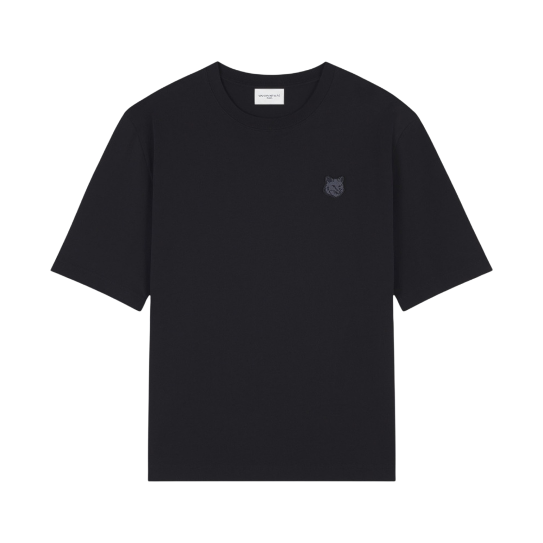 메종 키츠네 볼드 폭스 헤드 패치 오버사이즈 티셔츠 블랙(Maison Kitsune Bold Fox Head Patch Oversize T-Shirt Black)