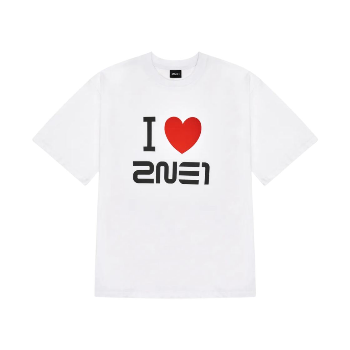 투애니원 아이 러브 티셔츠 화이트(2NE1 I Love T-Shirt White)