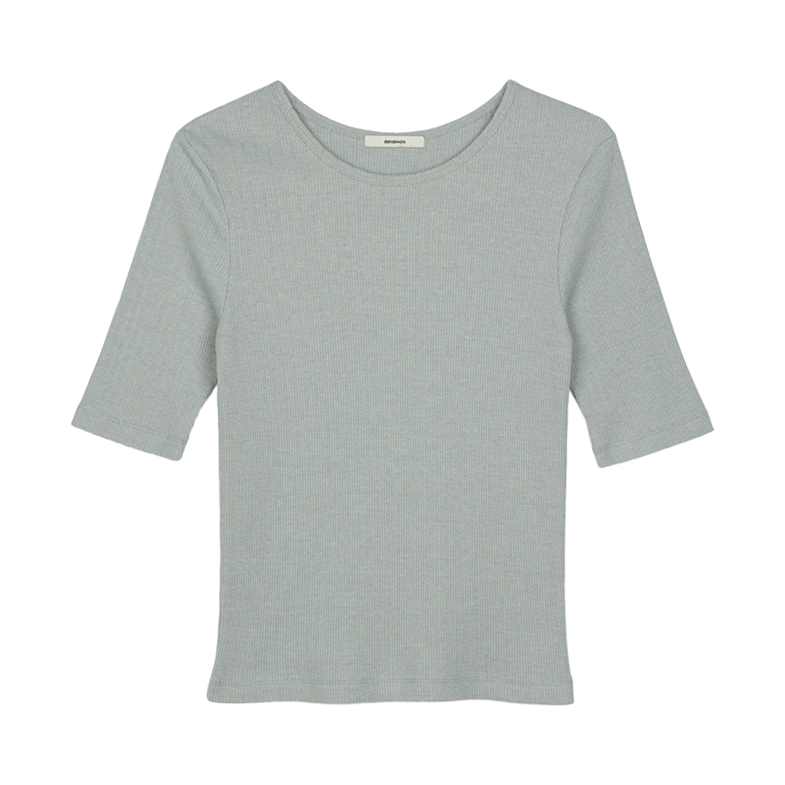 BS5STS501GR Bensimon Ribbed Knit T-Shirt Grey