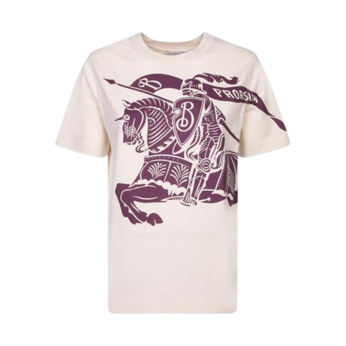 8096379 (W) Burberry Prorsum Print Round T-Shirt Light Beige