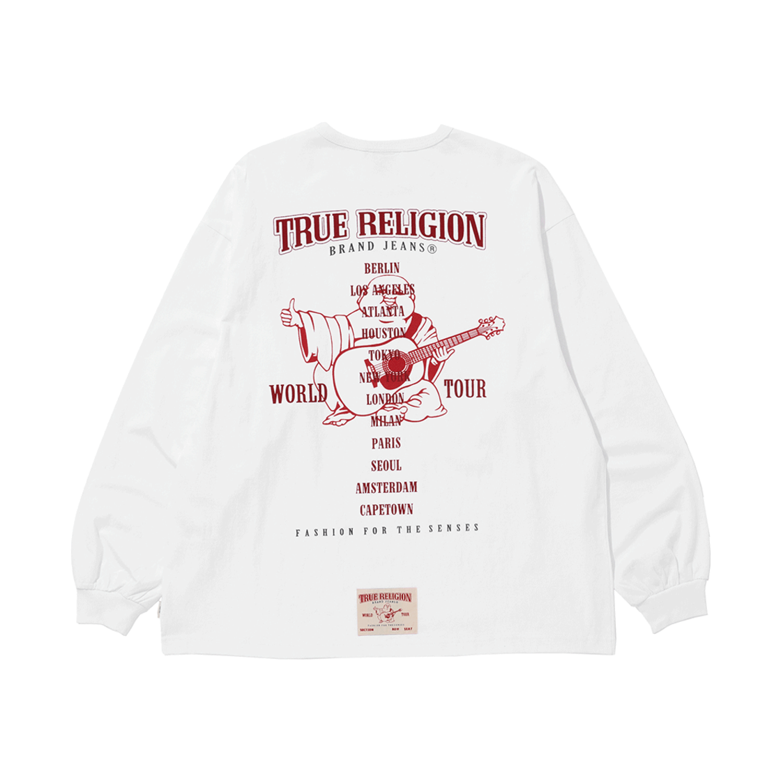 TRA1TLU001WH True Religion World Tour Long Sleeve White
