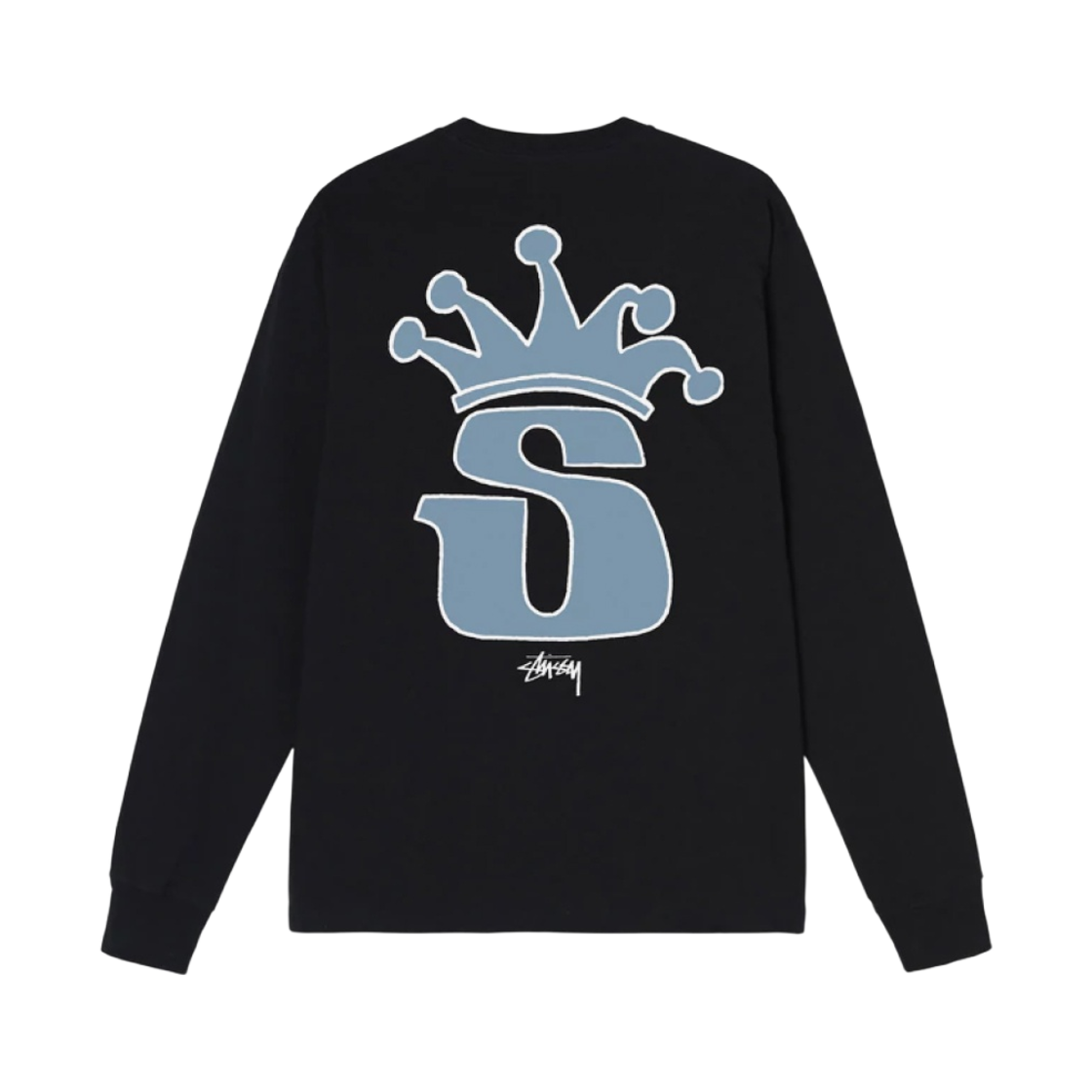스투시 S 크라운 롱슬리브 티셔츠 블랙(Stussy S Crown LS T-Shirt Black) - 1