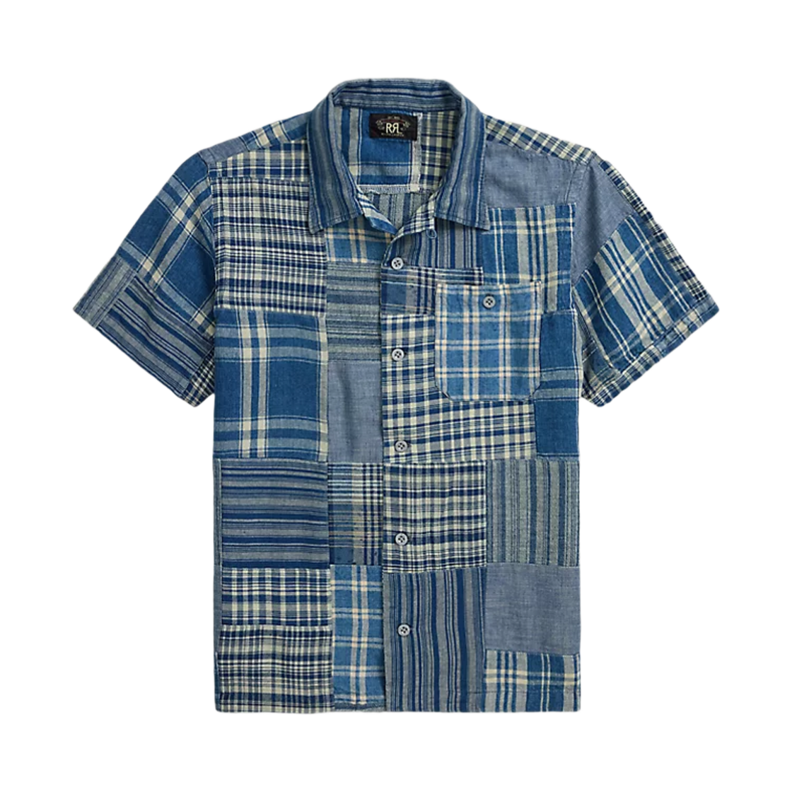 더블알엘 인디고 패치워크 캠프 셔츠 인디고 패치워크(Double RL Indigo Patchwork Camp Shirt Indigo Patchwork) - 1