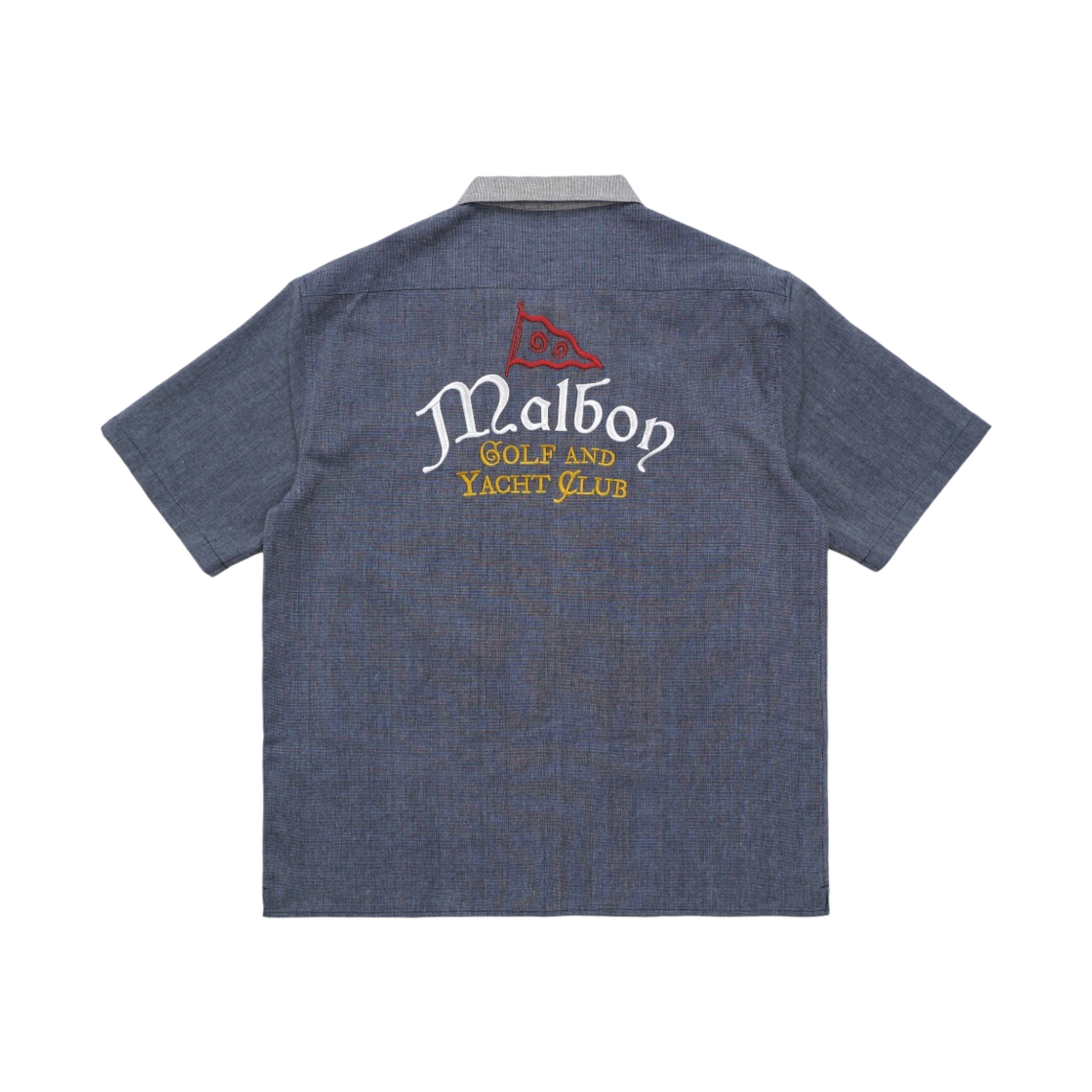말본 골프 요트 클럽 린넨 셔츠 네이비(Malbon Golf Yacht Club Linen Shirt Navy) - 2