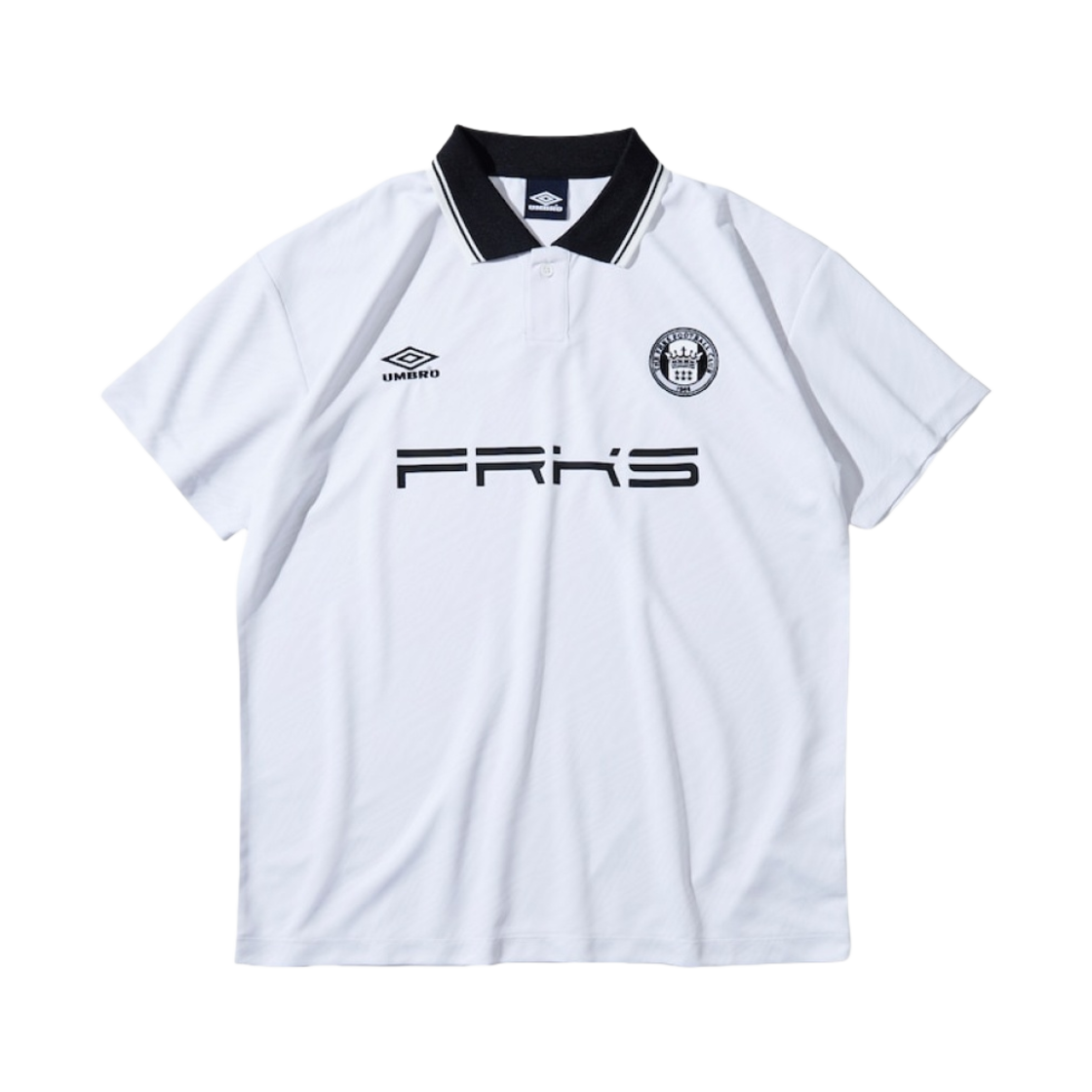 엄브로 x 프릭스 스토어 사커 게임 트리플 로고 하프 슬리브 셔츠 화이트(Umbro x Freak’s Store Soccer Game Triple Logo Half Sleeve Shirt White) - 1