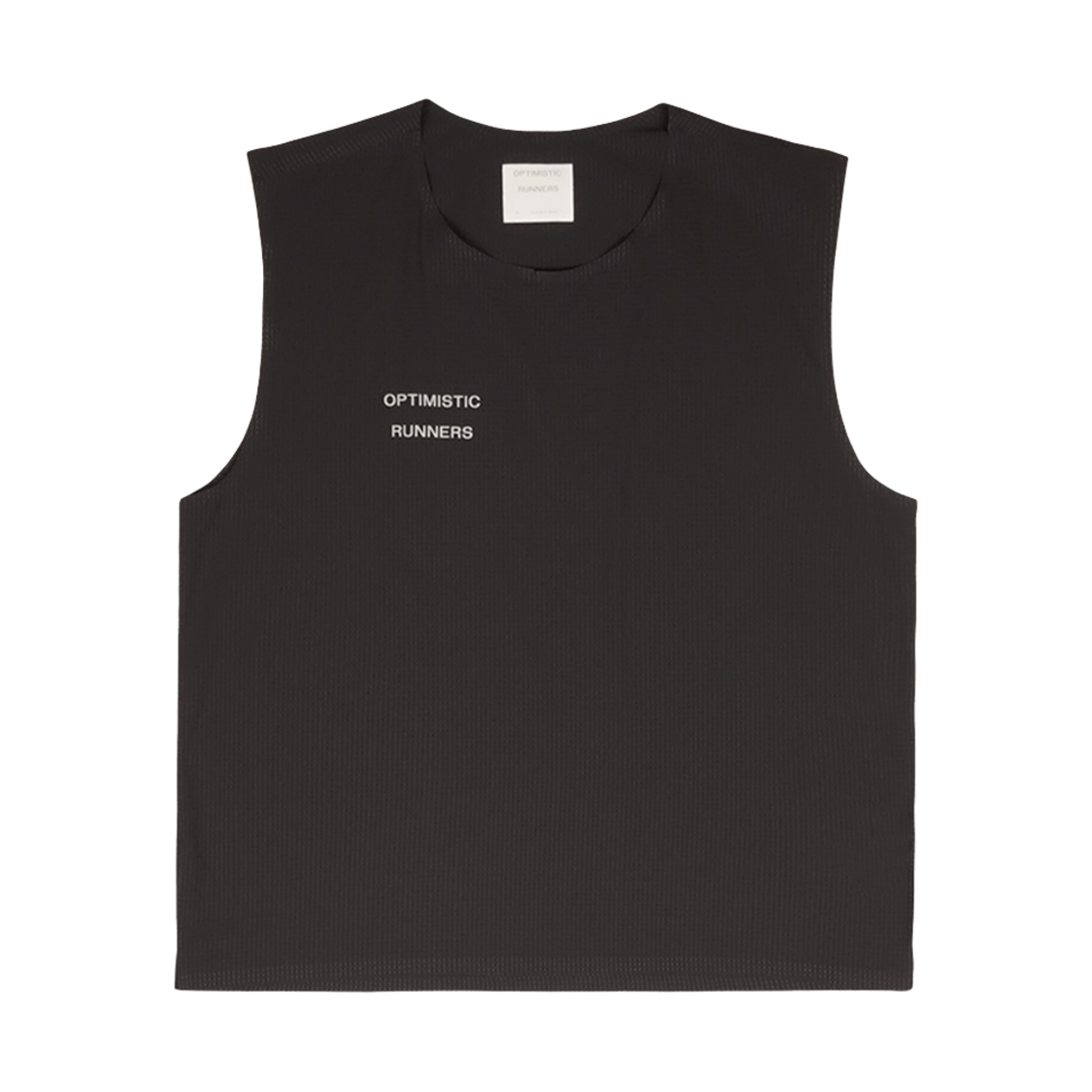 - Optimistic Runners Perforated Crop Tank Top Black