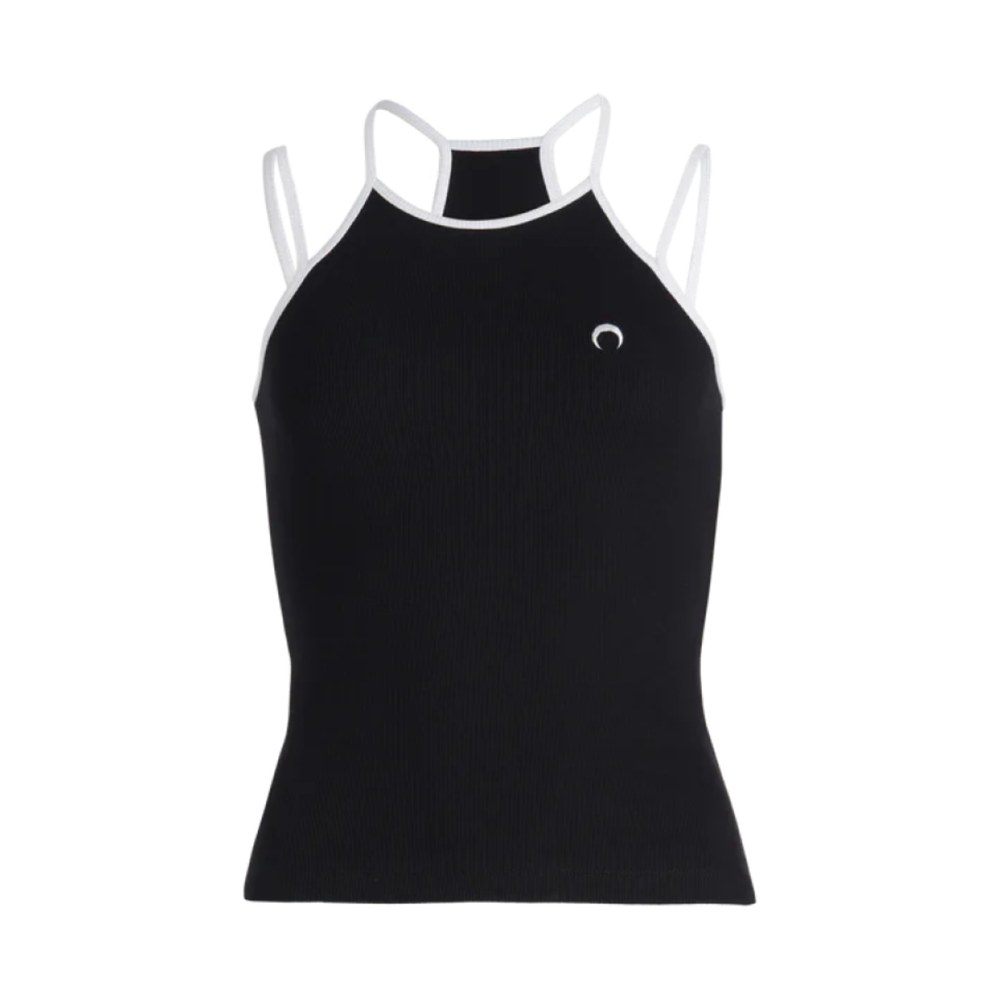 (W) 마린 세르 오가닉 코튼 테니스 코트 탑 블랙((W) Marine Serre Organic Cotton Tennis Court Top Black) - 1