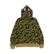 BAPE ABC Camo Separate Shark Full Zip Hoodie Green
