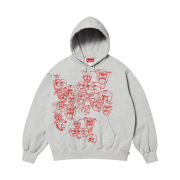 Supreme Pitbulls Embroidered Hooded Sweatshirt Heather Grey - 25SS