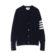 Thom Browne Cashmere 4-Bar Cardigan Navy